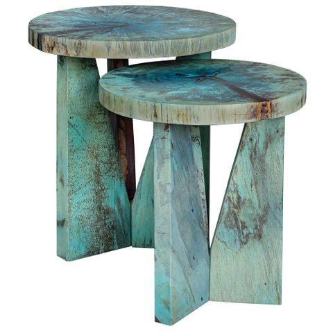 Maximizing Your Space with the Uttermost Nadette Blue Nesting Tables S/2